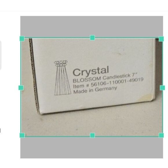 Crystal Candlestick Holder or VaseMade in Germany 7" Style Blossom - Picture 6 of 7